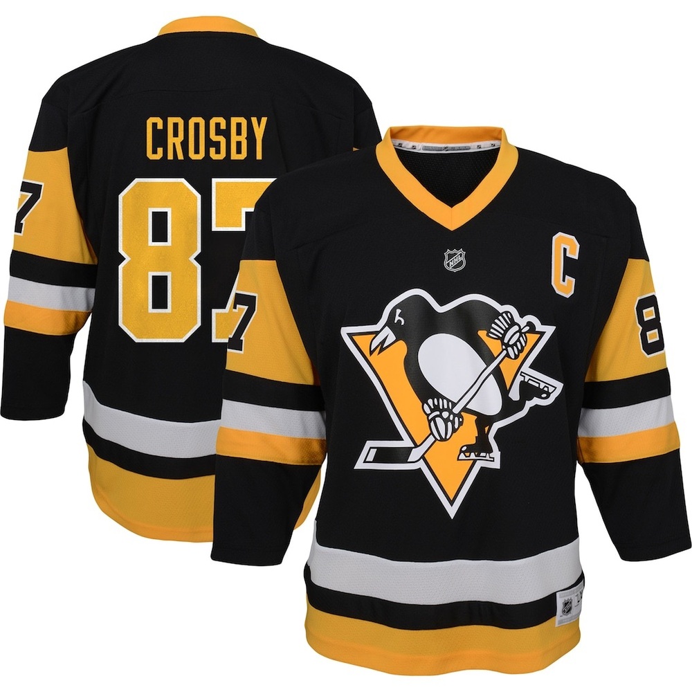 Pittsburgh Penguins Sidney Crosby #87 Black & Gold Jersey youth